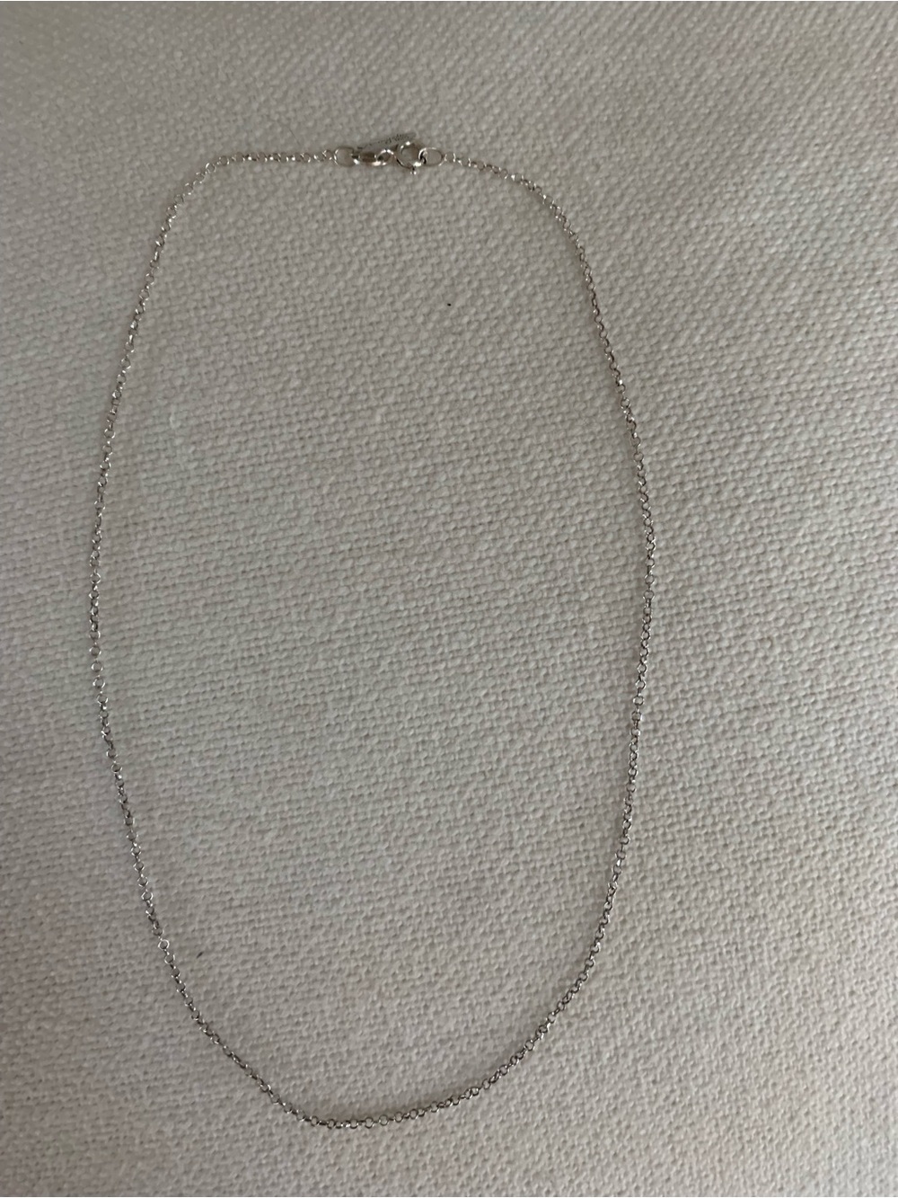 Sterling Silver Minimalist Chain Necklace - Silver